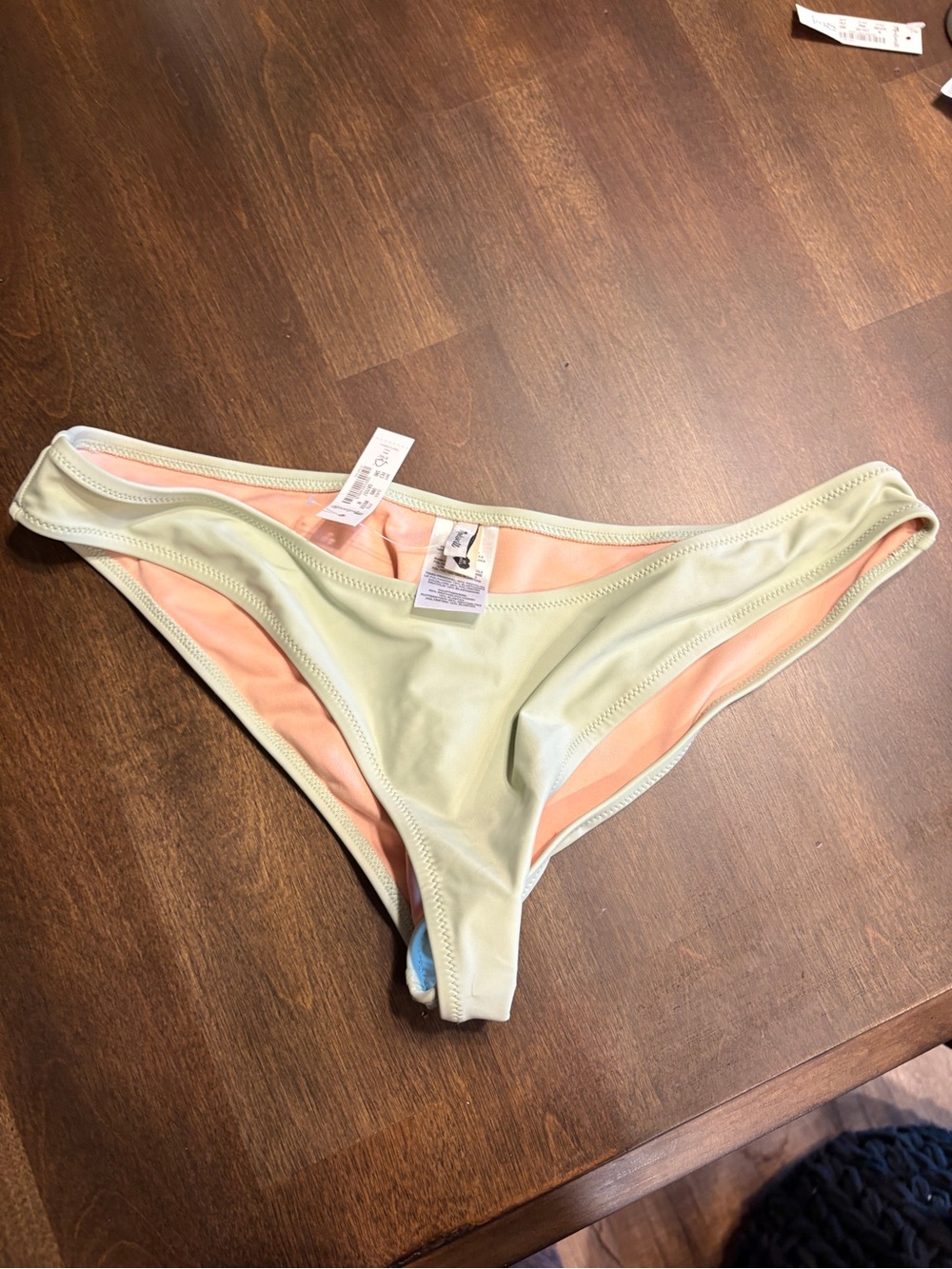 Madewell Bikini Bottom in Mint Lining